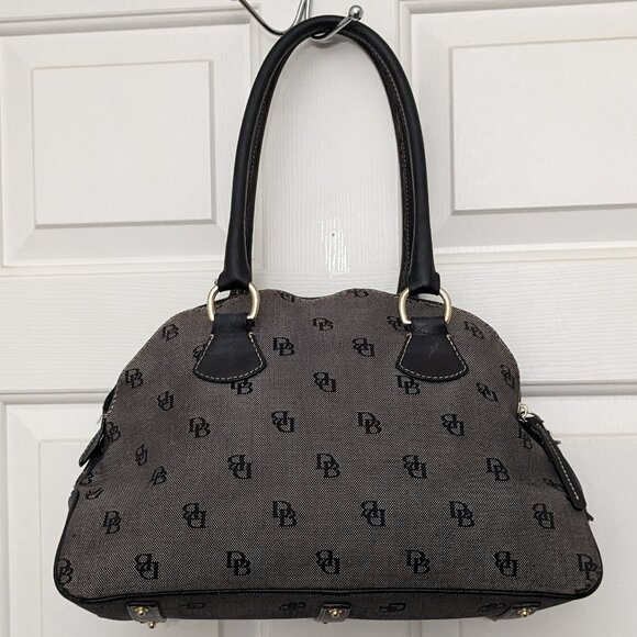 Dooney & Bourke Signature Quilted Logo Zip Zip Black Satchel - Picture 3 of 15